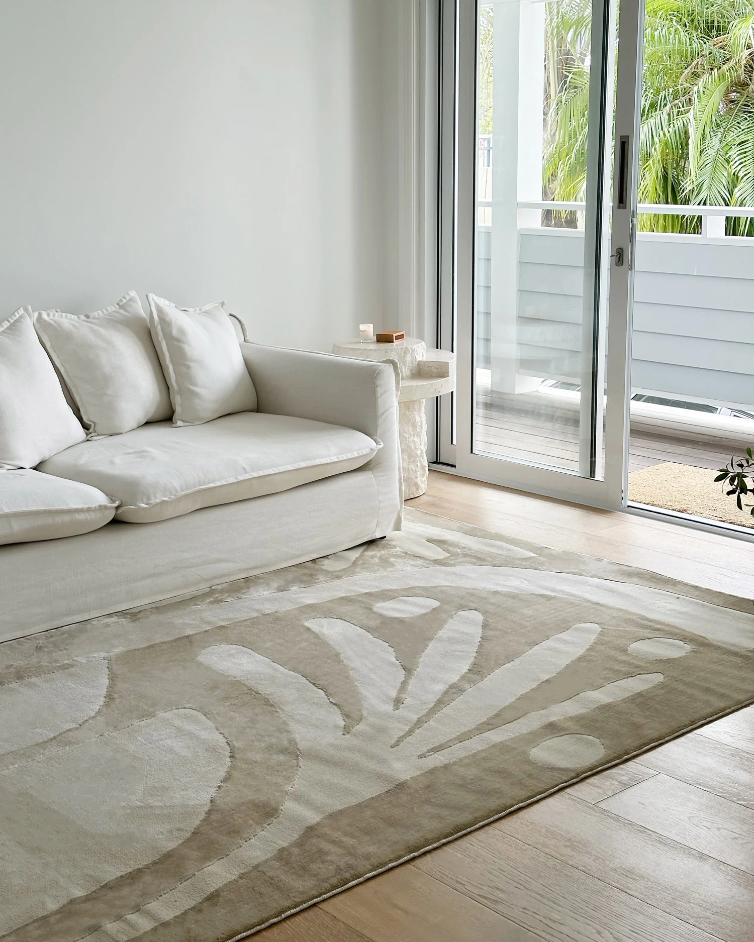 Kallua Textured Abstract Neutral Rug - Image 7