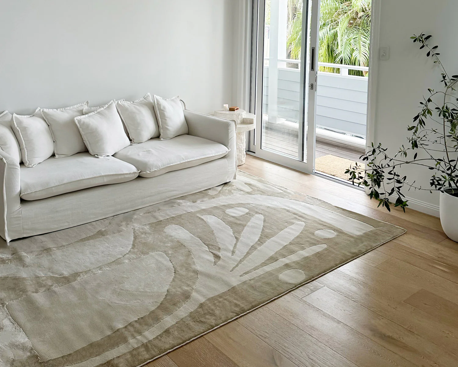 Kallua Textured Abstract Neutral Rug - Image 9