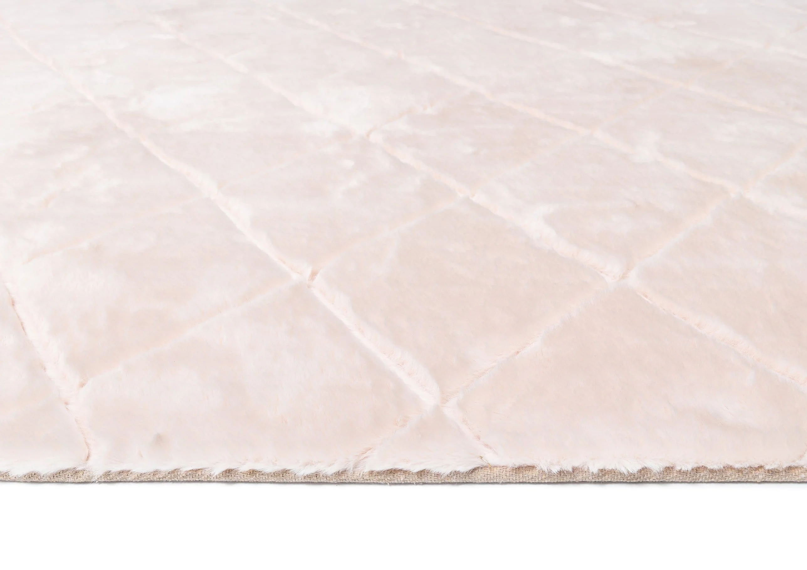 Karlie Blush Pink Diamond Shag Rug - Image 14