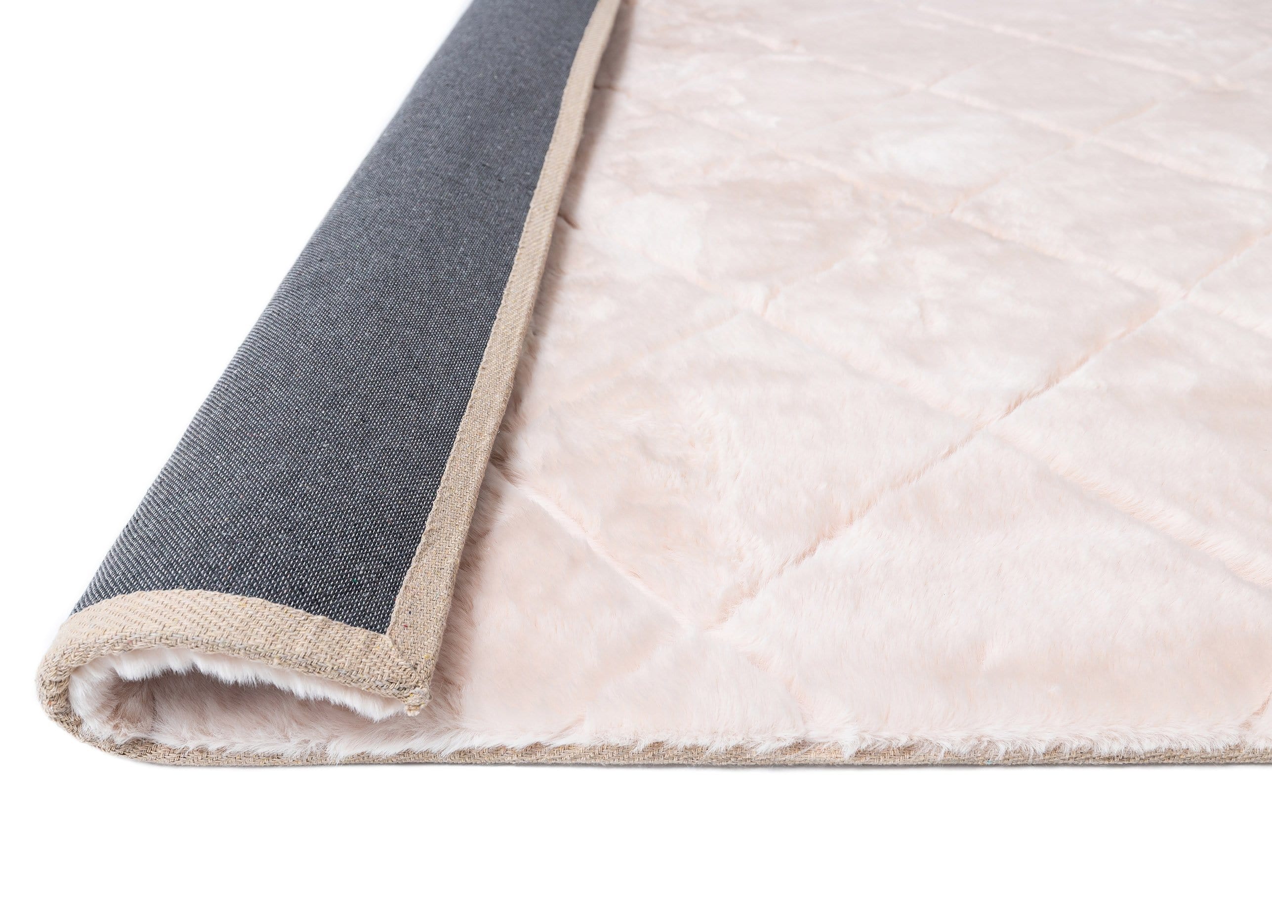 Karlie Blush Pink Diamond Shag Rug - Image 15