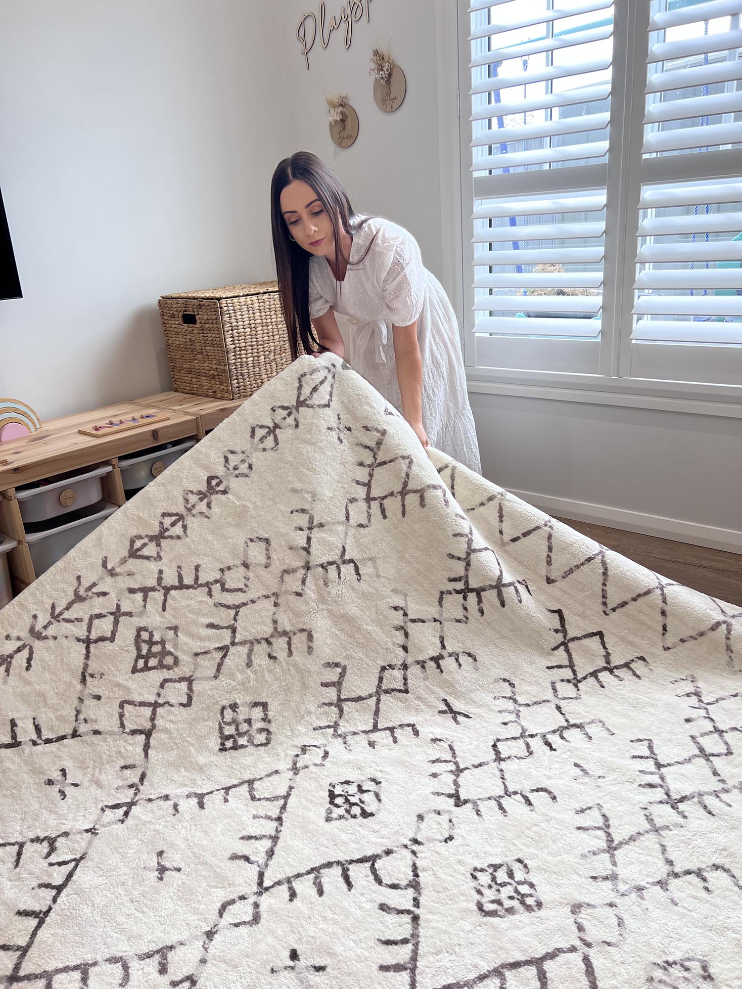 Karmina Brown and Cream Abstract Tribal Washable Rug - Image 15