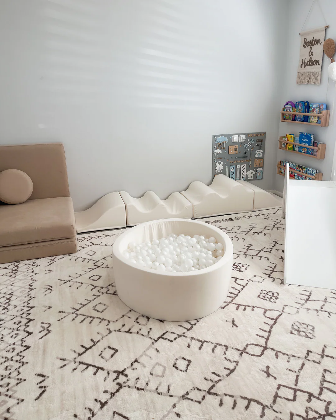 Karmina Brown and Cream Abstract Tribal Washable Rug - Image 3