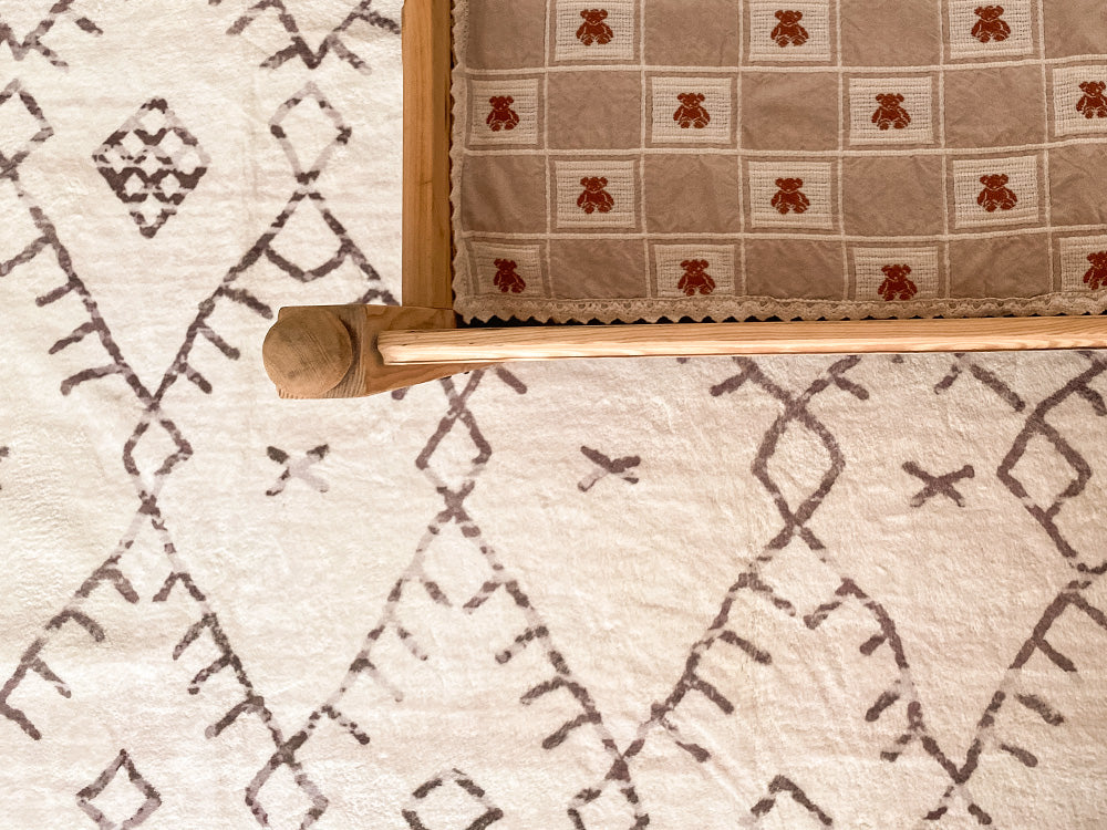 Karmina Brown and Cream Abstract Tribal Washable Rug - Image 7