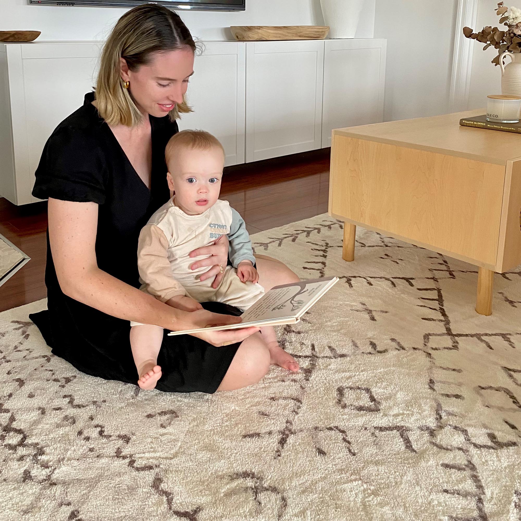 Karmina Brown and Cream Abstract Tribal Washable Rug - Image 9