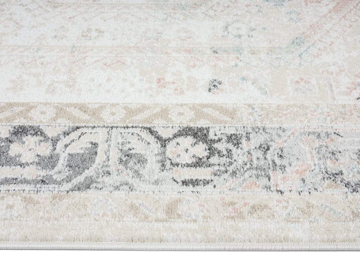 Katya Cream And Grey Multi-Colour Traditional Floral Rug - Image 7
