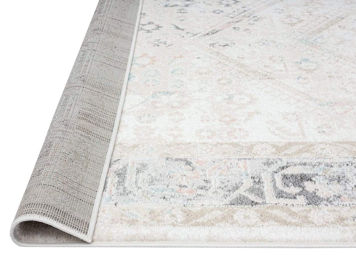 Katya Cream And Grey Multi-Colour Traditional Floral Rug - Image 8