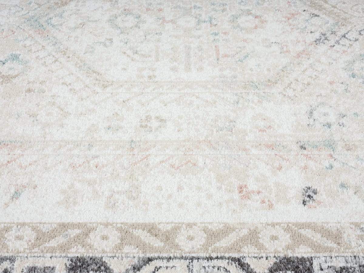 Katya Cream And Grey Multi-Colour Traditional Floral Rug - Image 9