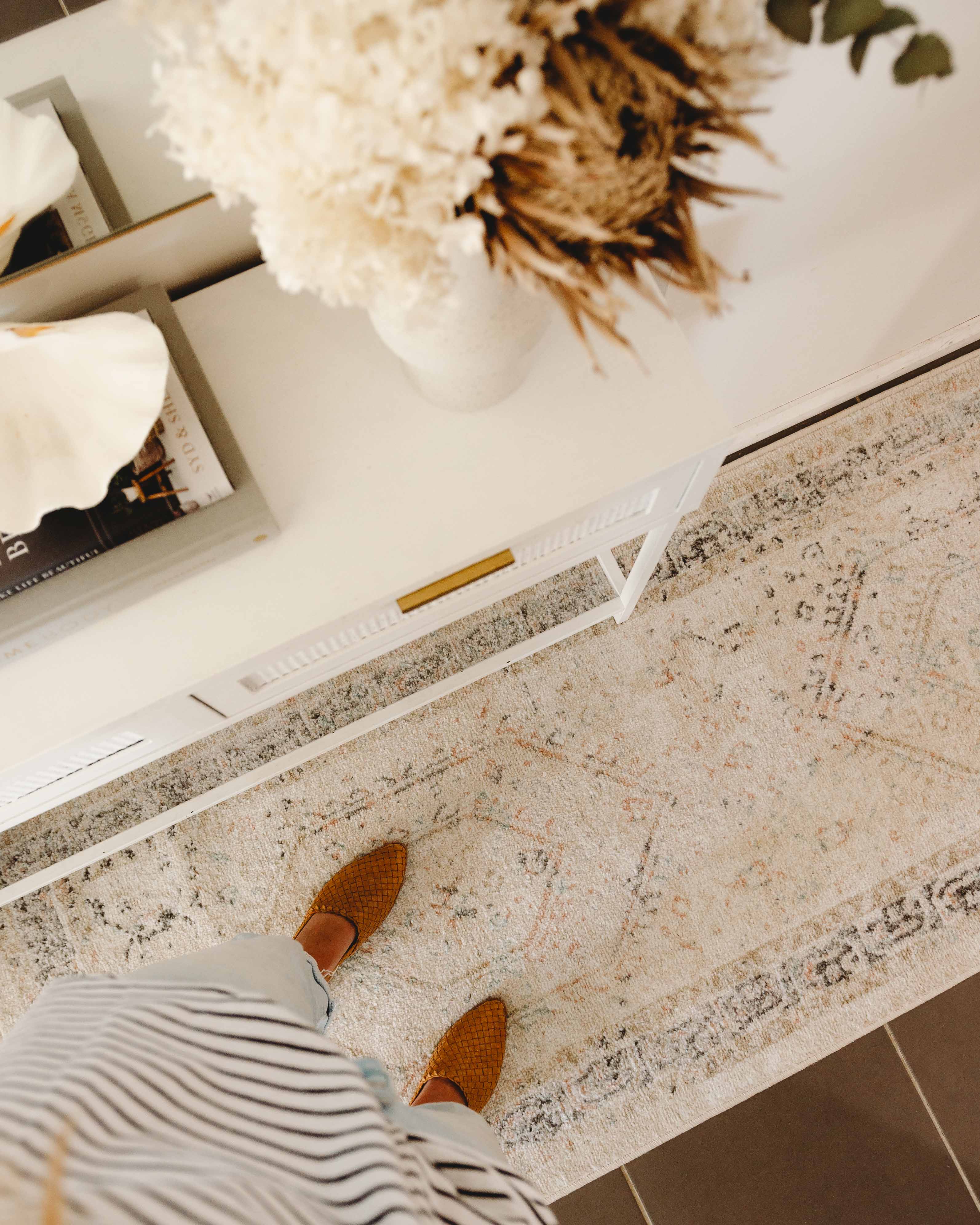 Katya Cream And Grey Multi-Colour Traditional Floral Runner Rug - Image 4