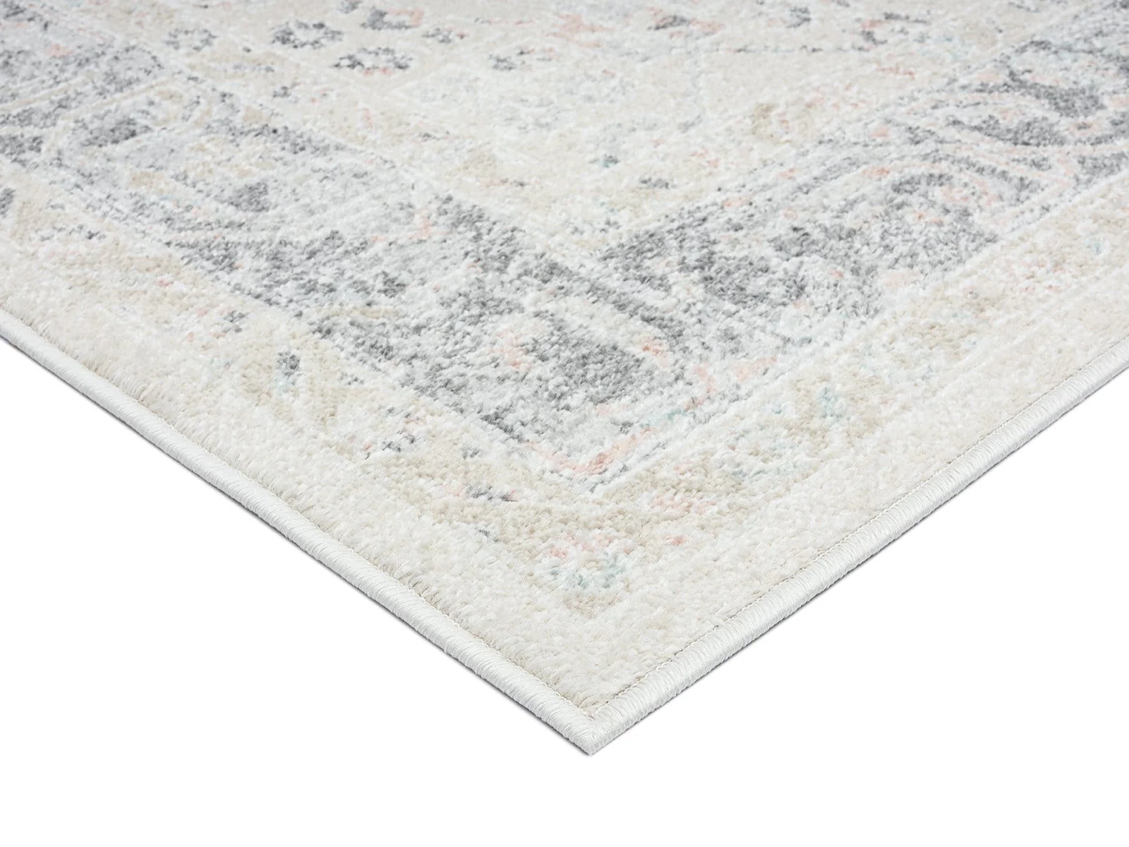 Katya Cream And Grey Multi-Colour Traditional Floral Runner Rug - Image 5