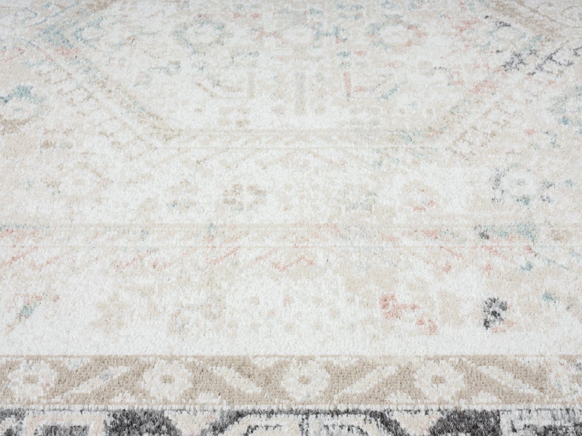 Katya Cream And Grey Multi-Colour Traditional Floral Runner Rug - Image 8