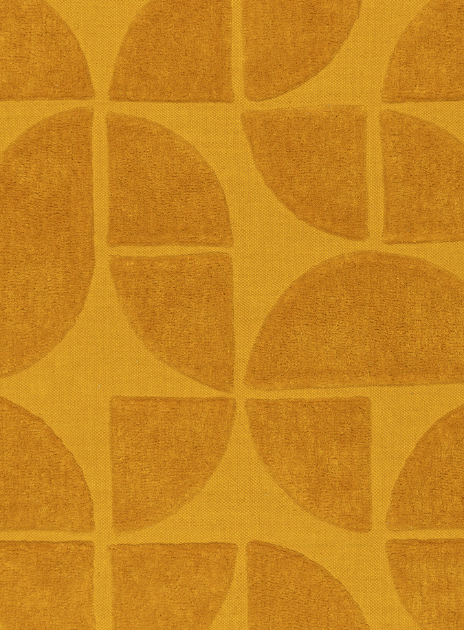 Kay Mustard Geometric Washable Wool Rug - Image 10