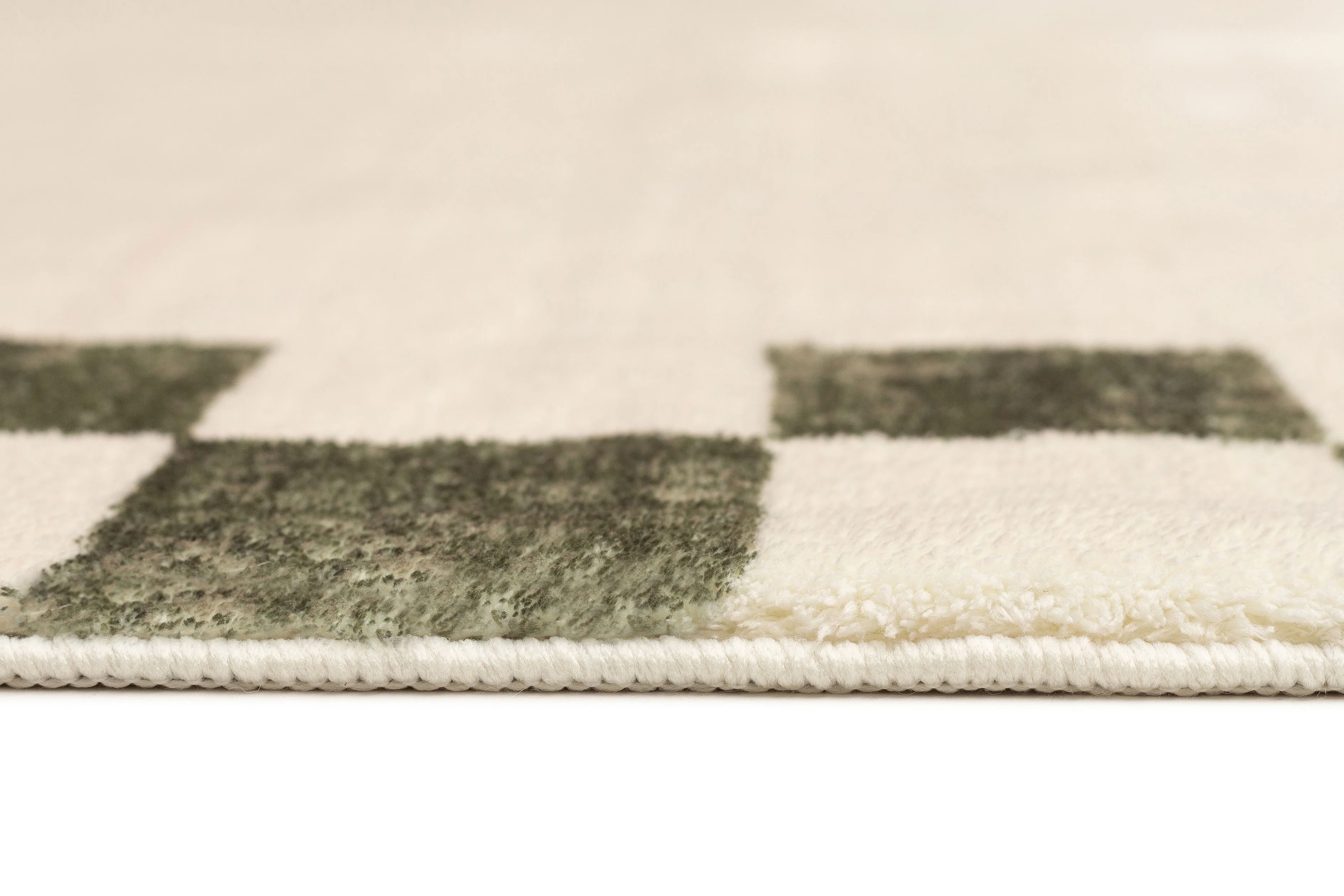 Keava Green Checkered Border Washable Rug - Image 8