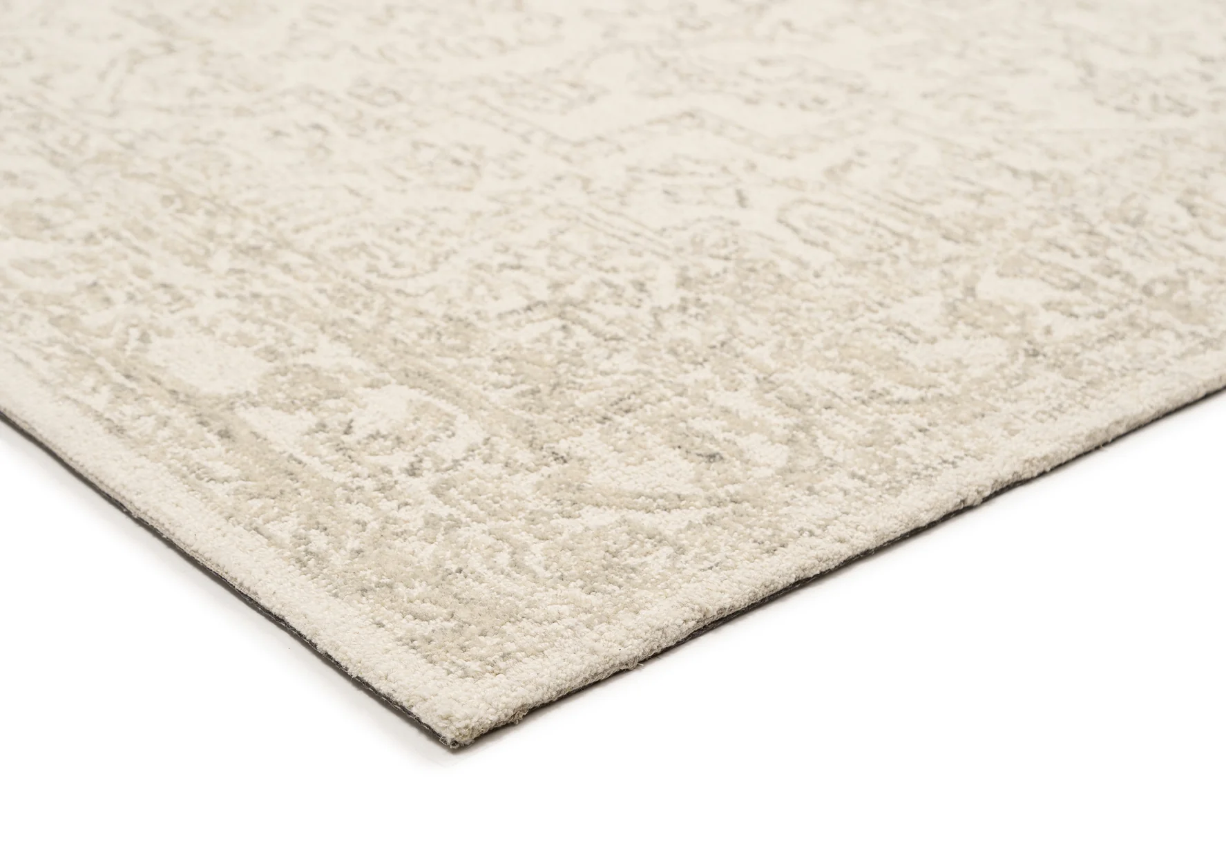 Keena Ivory Gray Medallion Tufted Wool Rug - Image 6