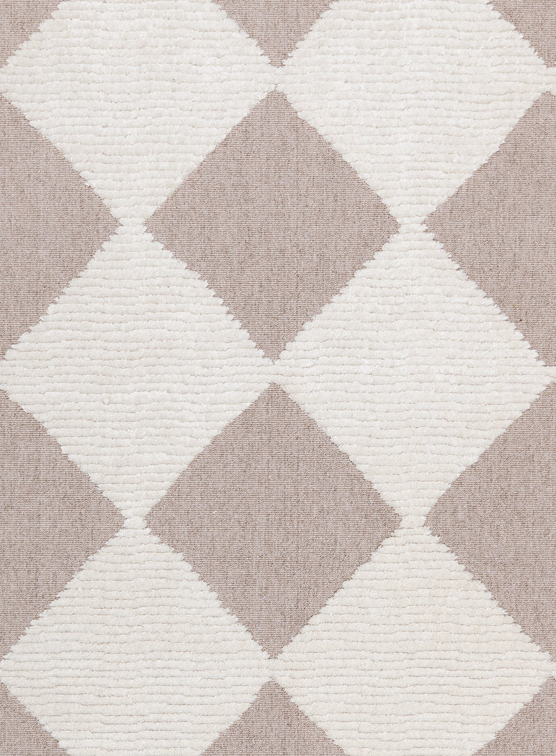 Kelsey Ivory and Beige Checkered Runner Rug - Image 11