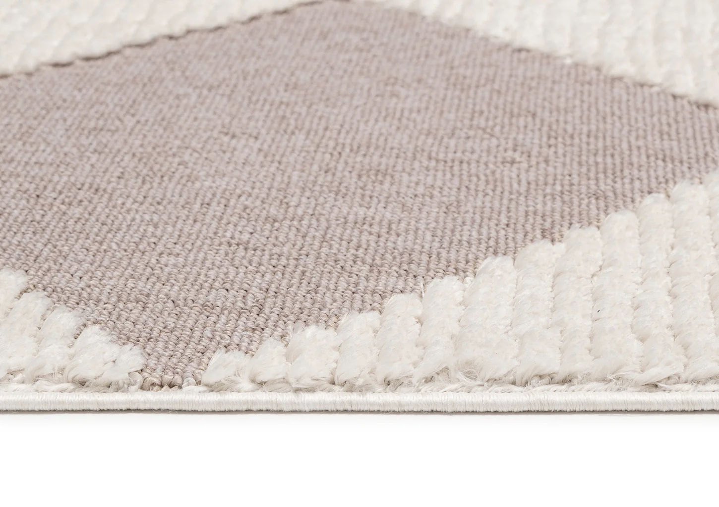 Kelsey Ivory and Beige Checkered Runner Rug - Image 9