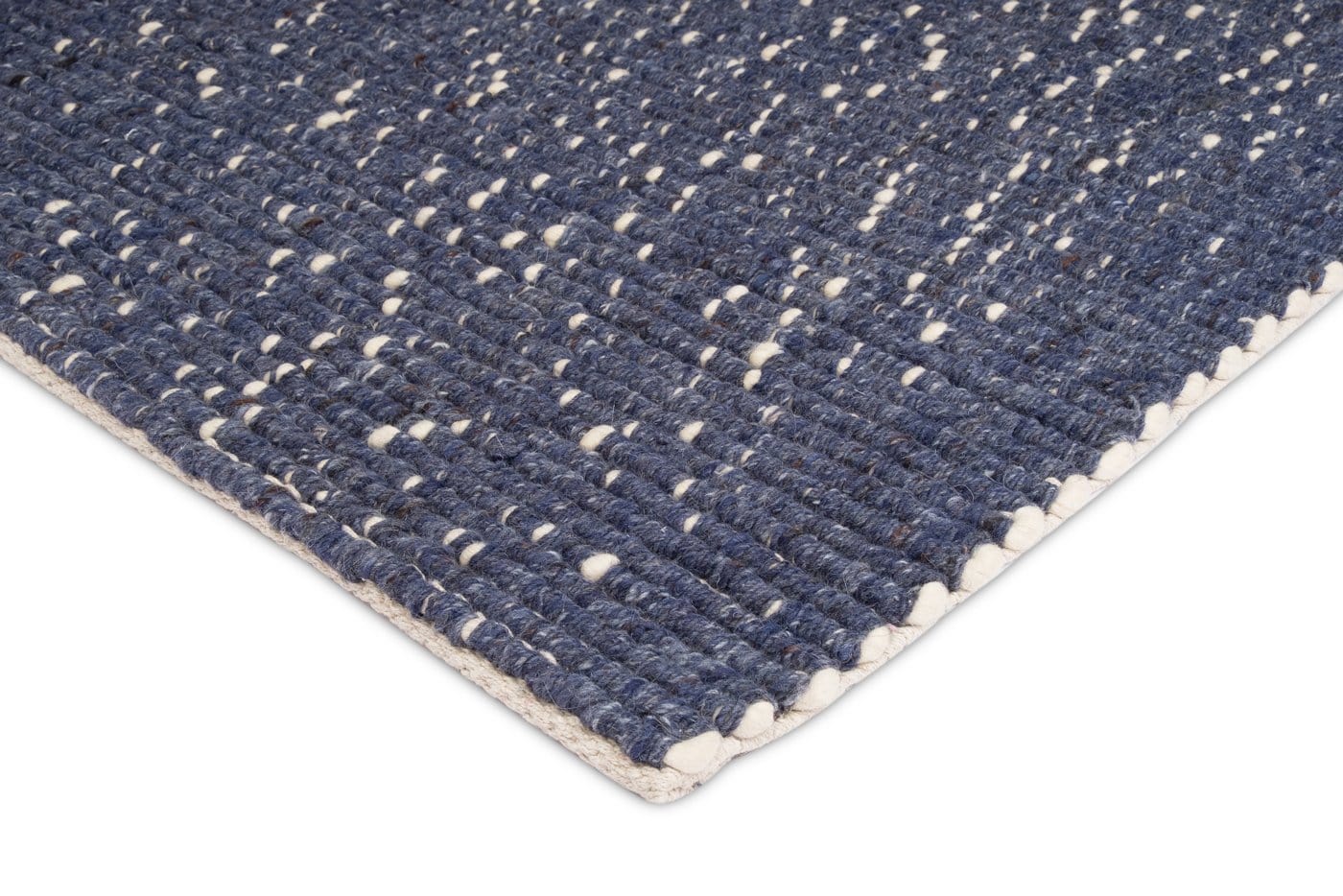Kendra Navy Blue and Ivory Wool Rug - Image 14