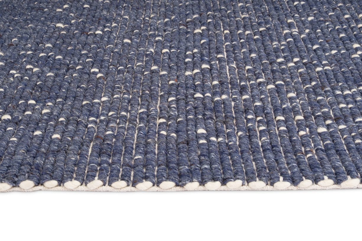 Kendra Navy Blue and Ivory Wool Rug - Image 15
