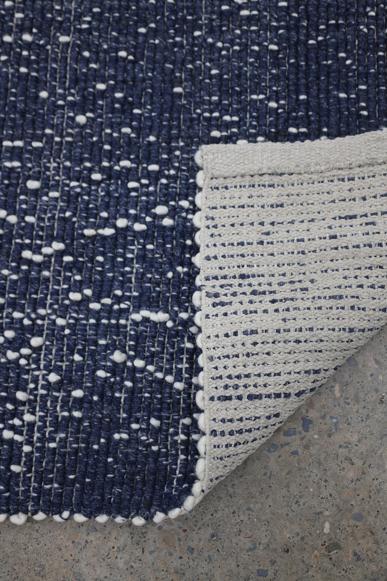 Kendra Navy Blue and Ivory Wool Rug - Image 8