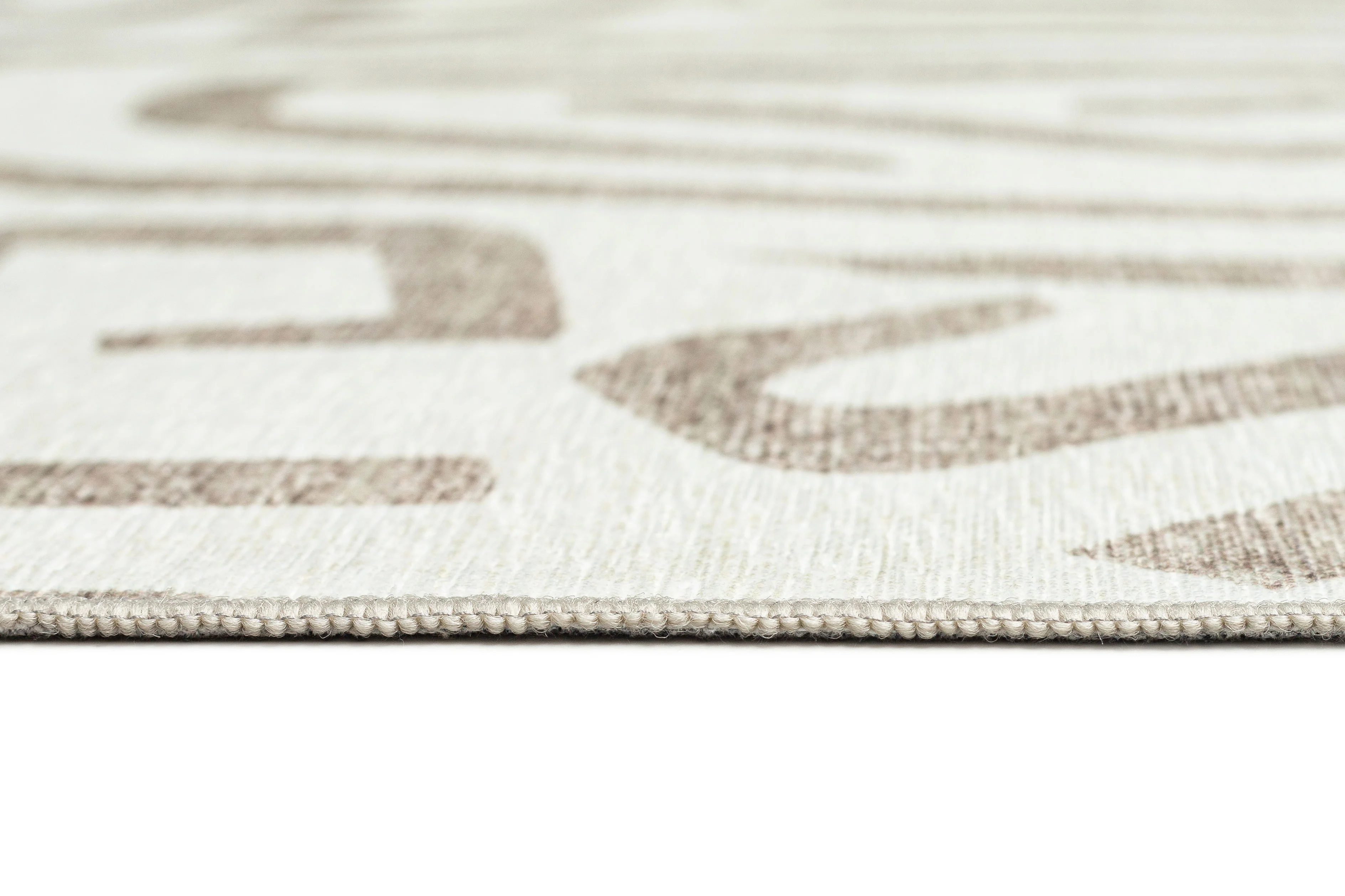 Kensa Grey Cream Indoor Outdoor Washable Rug - Image 10