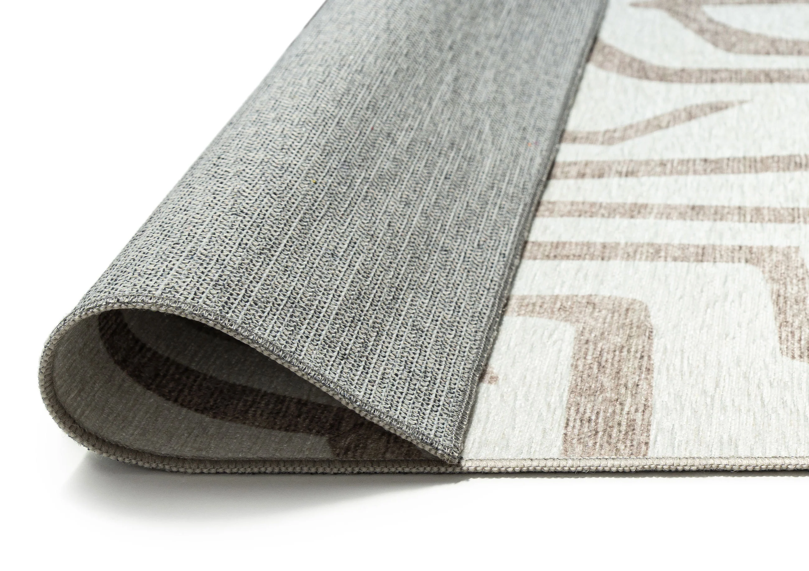 Kensa Grey Cream Indoor Outdoor Washable Rug - Image 9