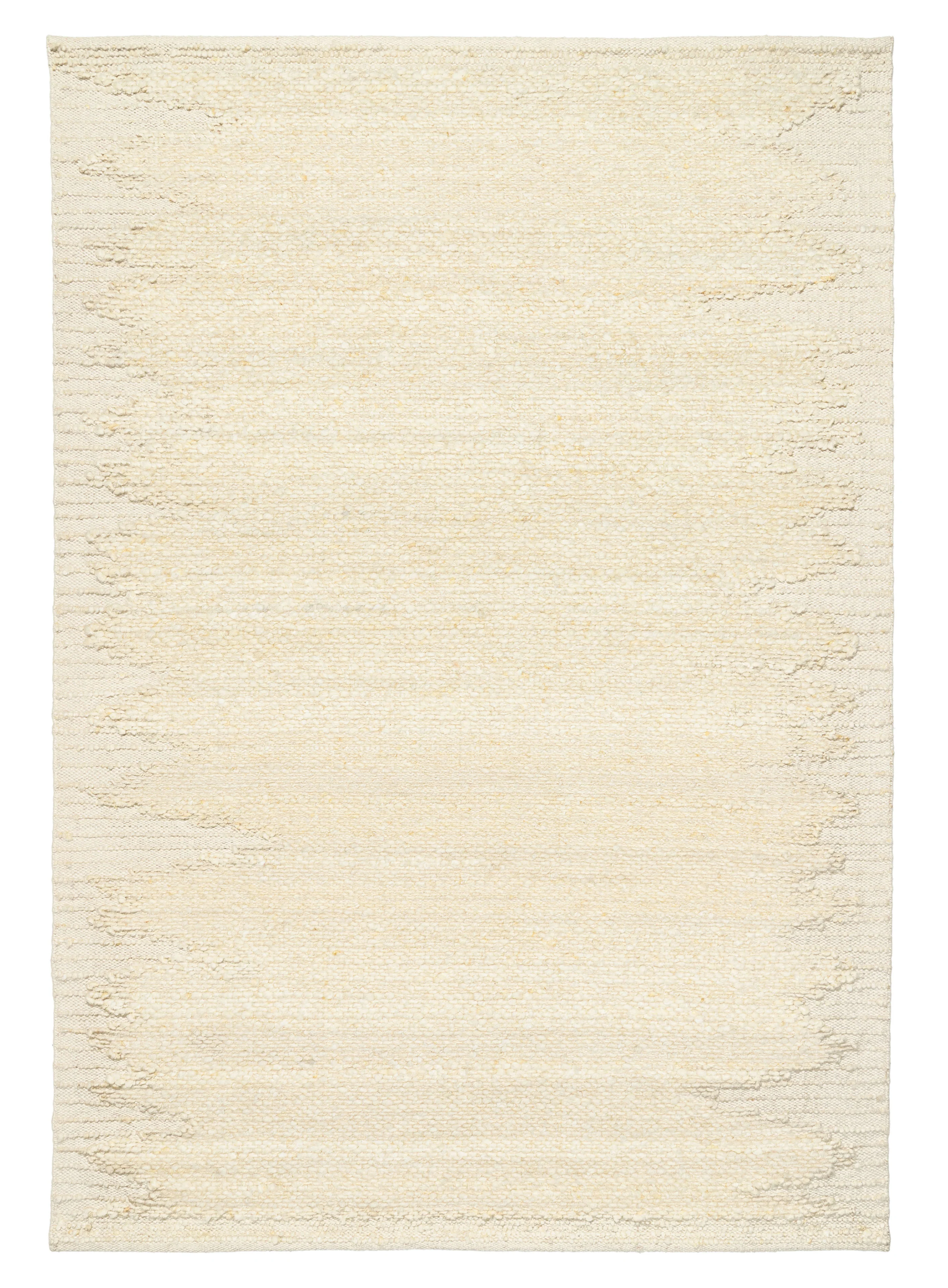 Khavia Bordered White Rug
