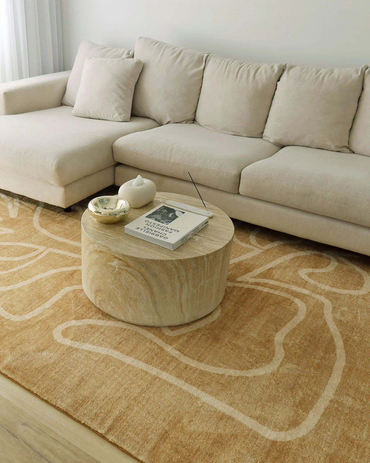 Khayana Brown Hand Drawn Washable Rug - Image 2