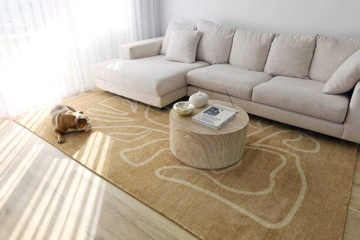 Khayana Brown Hand Drawn Washable Rug - Image 3