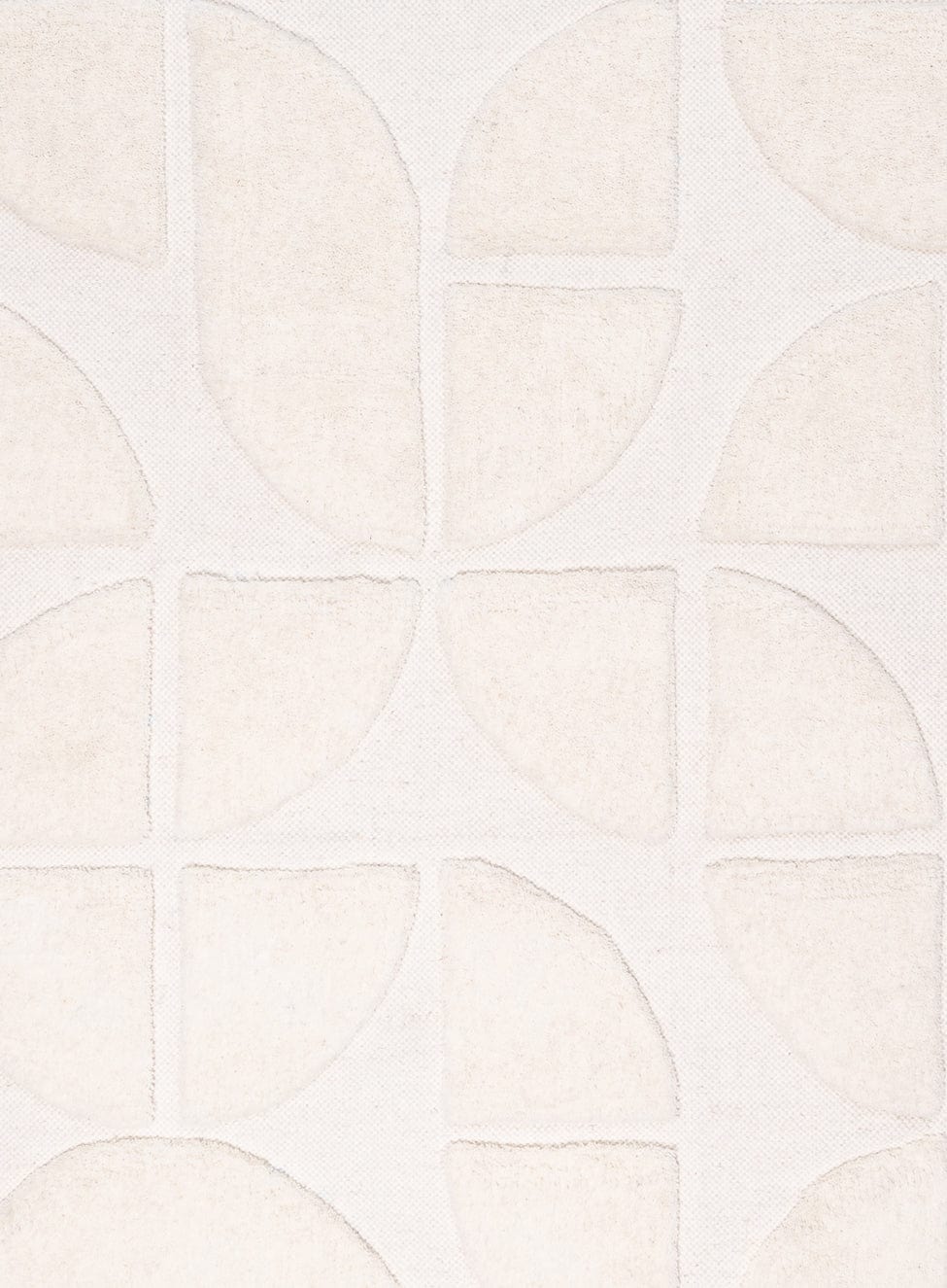 Kikko Geometric Cream Washable Wool Rug - Image 11