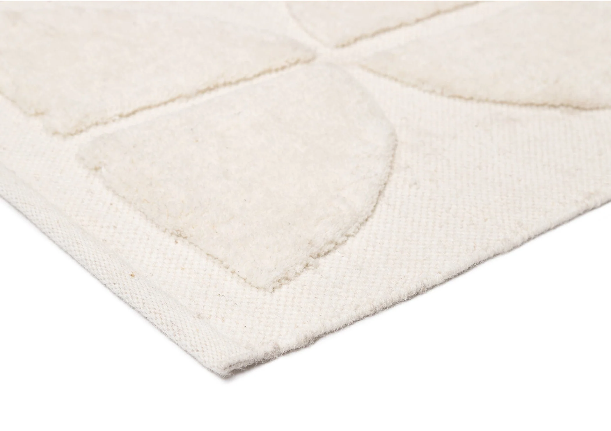 Kikko Geometric Cream Washable Wool Rug - Image 8