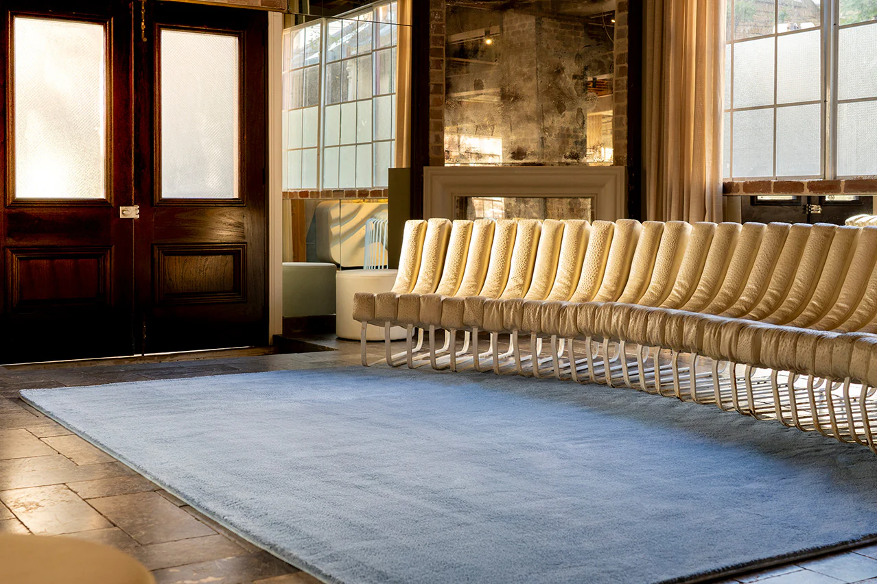 Kimi Soft Blue Shag Rug - Image 10