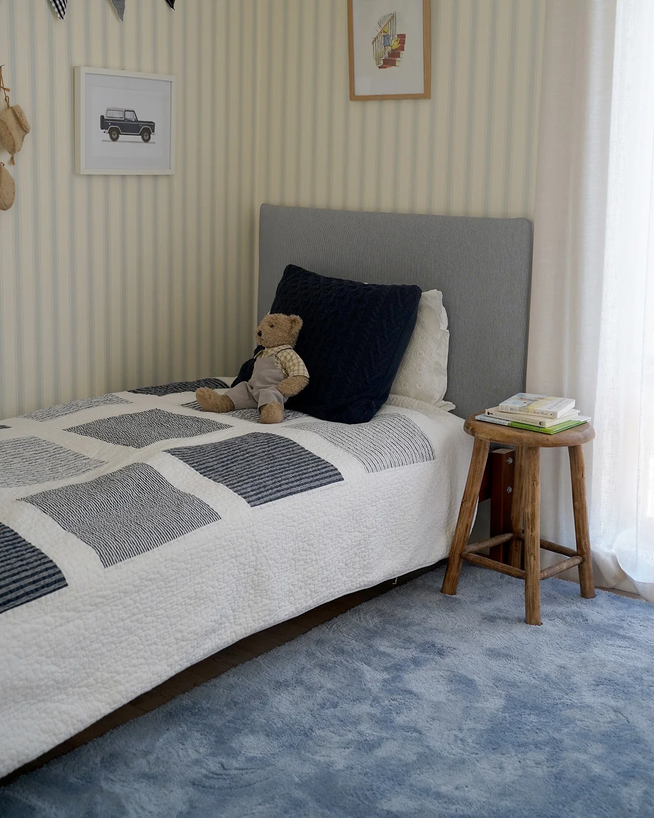 Kimi Soft Blue Shag Rug - Image 5