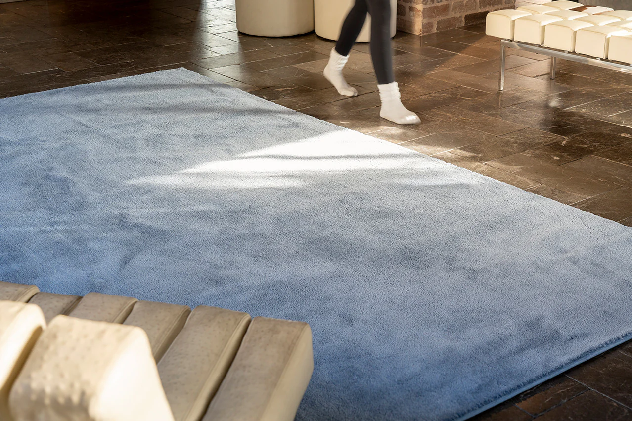 Kimi Soft Blue Shag Rug - Image 8