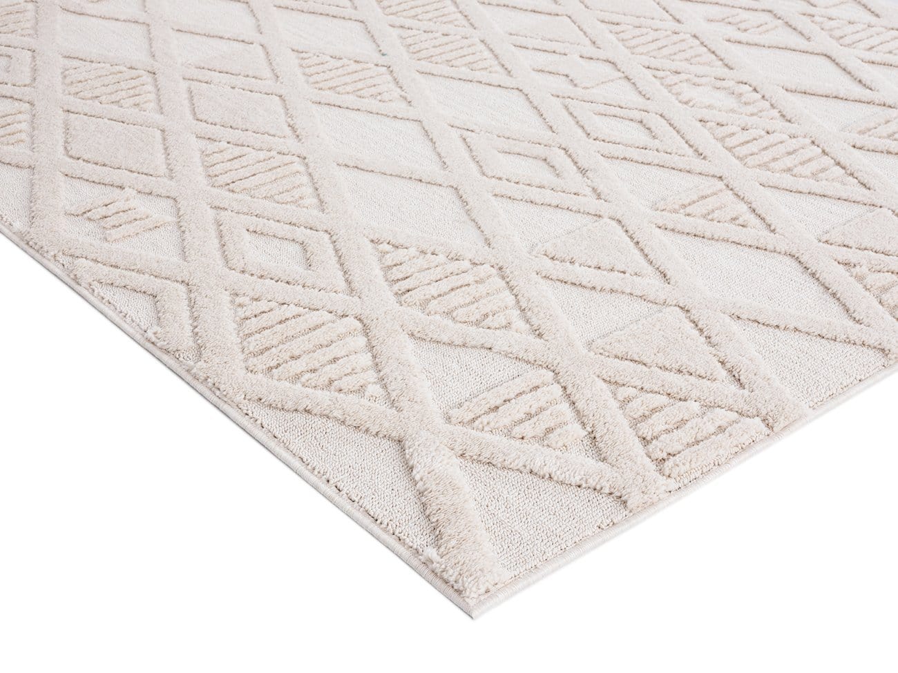 Kira Diamond Detail Textured Runner Rug - Image 5
