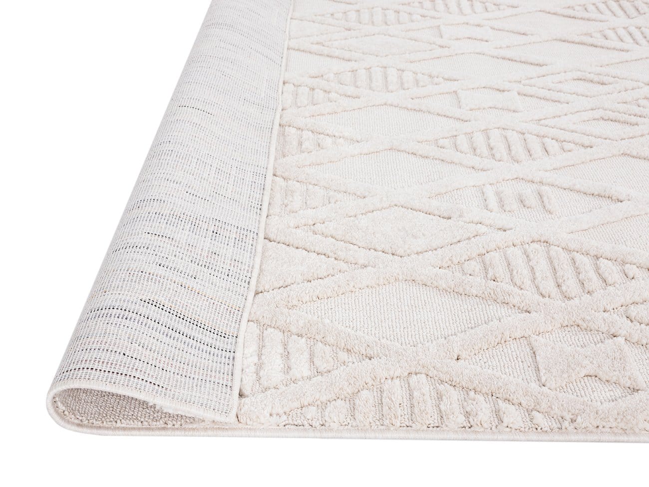 Kira Diamond Detail Textured Runner Rug - Image 7