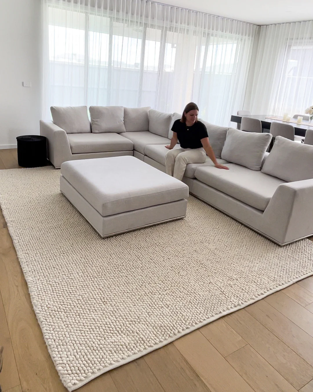 Kirsi Ivory Looped Indoor Outdoor P.E.T Rug - Image 13