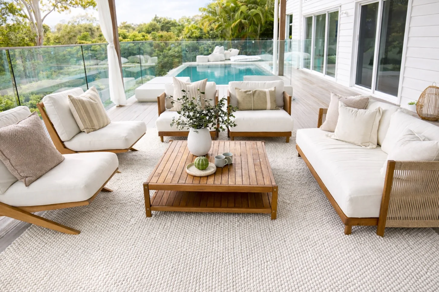 Kirsi Ivory Looped Indoor Outdoor P.E.T Rug - Image 3