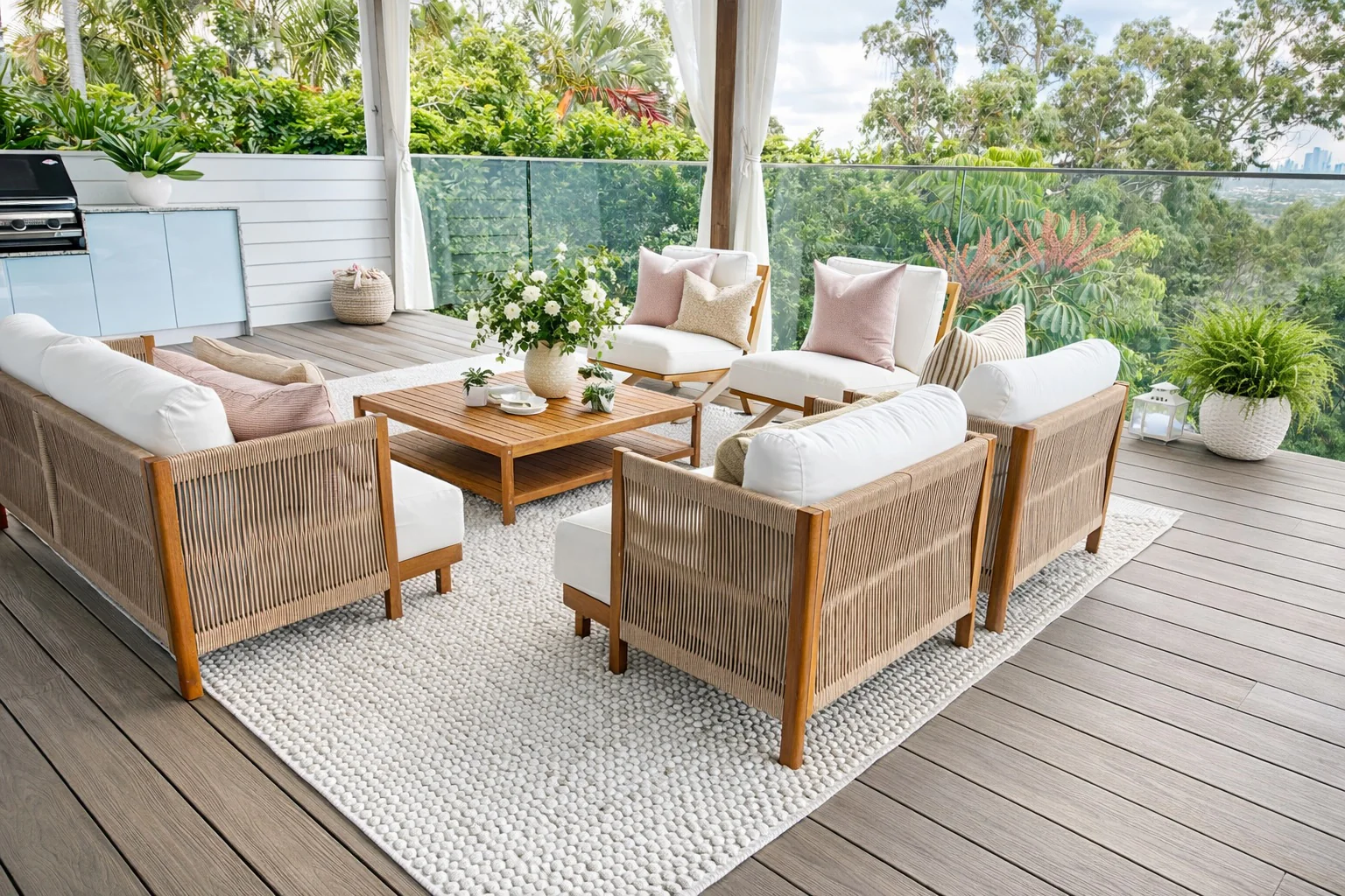 Kirsi Ivory Looped Indoor Outdoor P.E.T Rug - Image 5