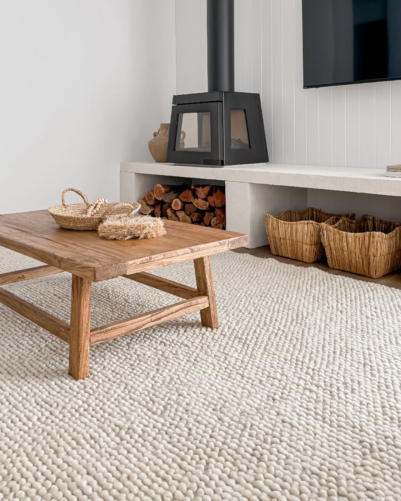 Kirsi Ivory Looped Indoor Outdoor P.E.T Rug - Image 6