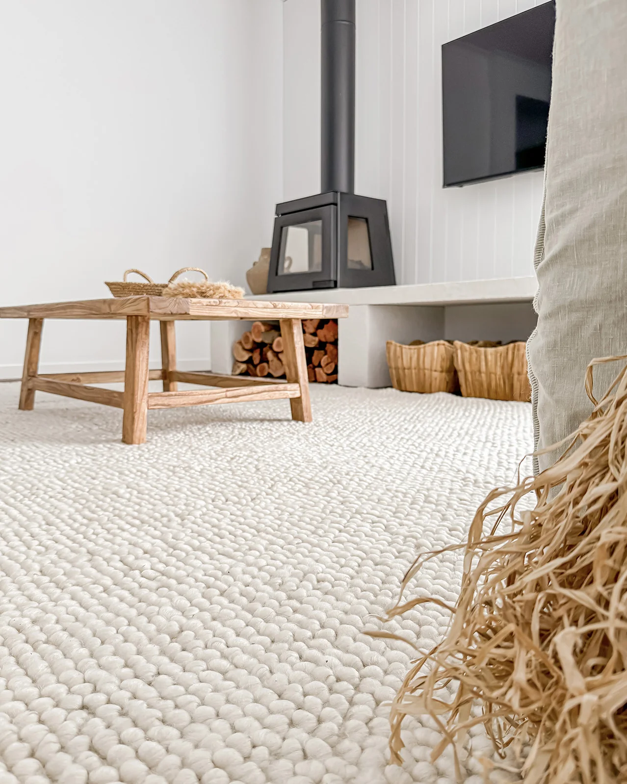Kirsi Ivory Looped Indoor Outdoor P.E.T Rug - Image 9