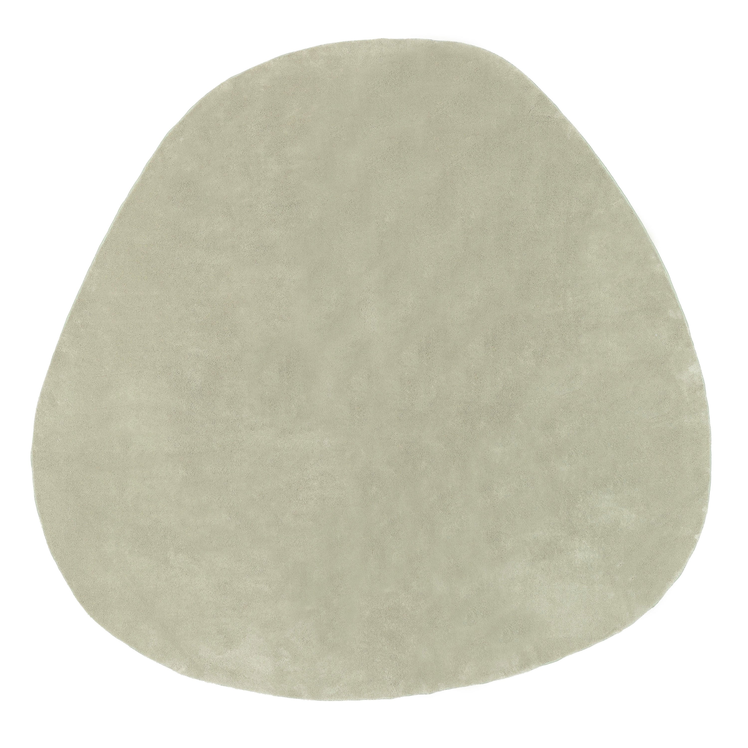 Kisa Green Irregular Round Washable Rug