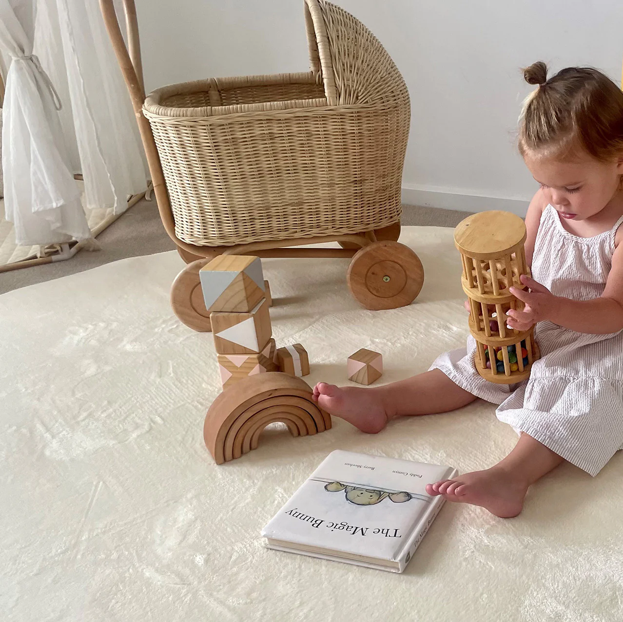 Koa Ivory Plush Rollie Pollie Round Playmat - Image 11