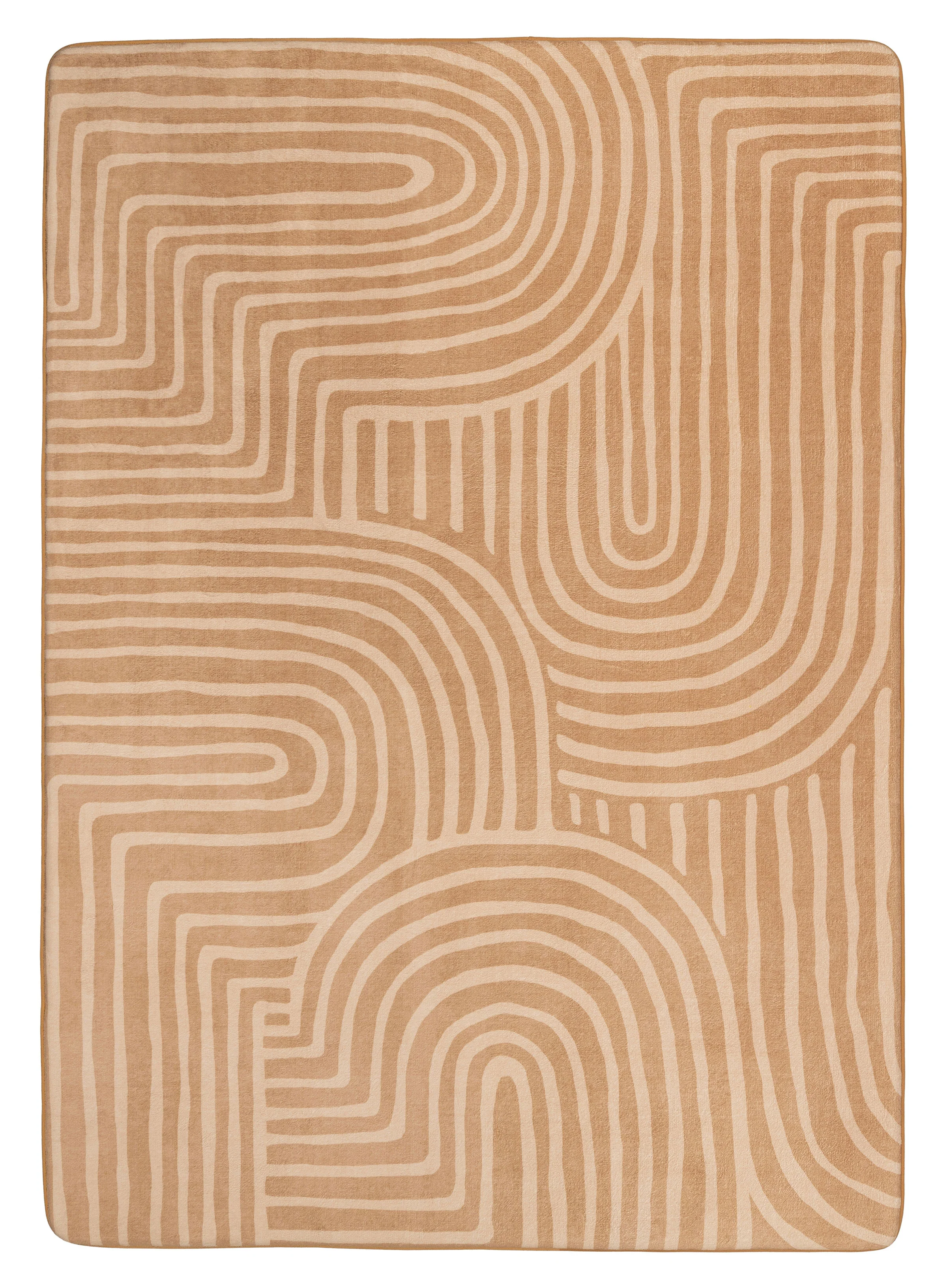 Koru Brown Abstract Rollie Pollie Playmat
