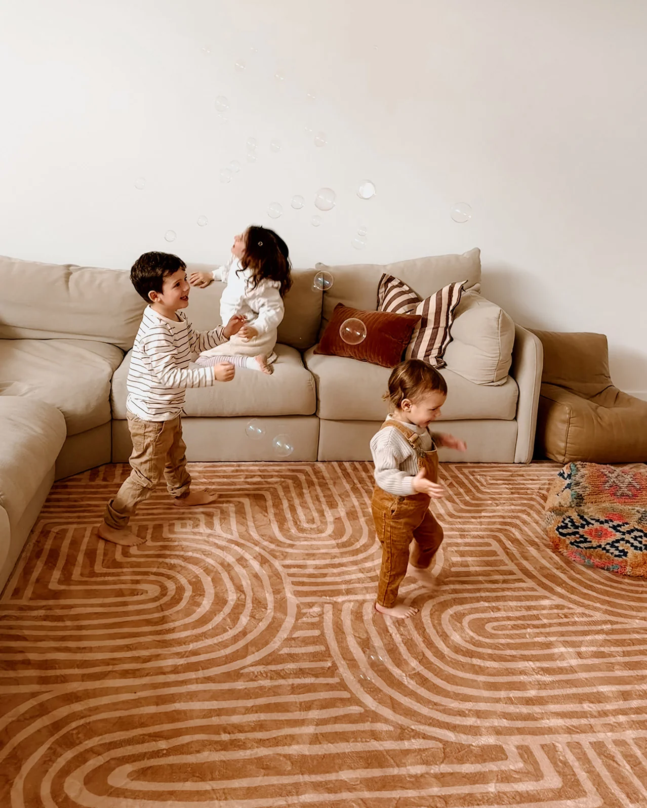 Koru Brown Abstract Rollie Pollie Playmat - Image 2