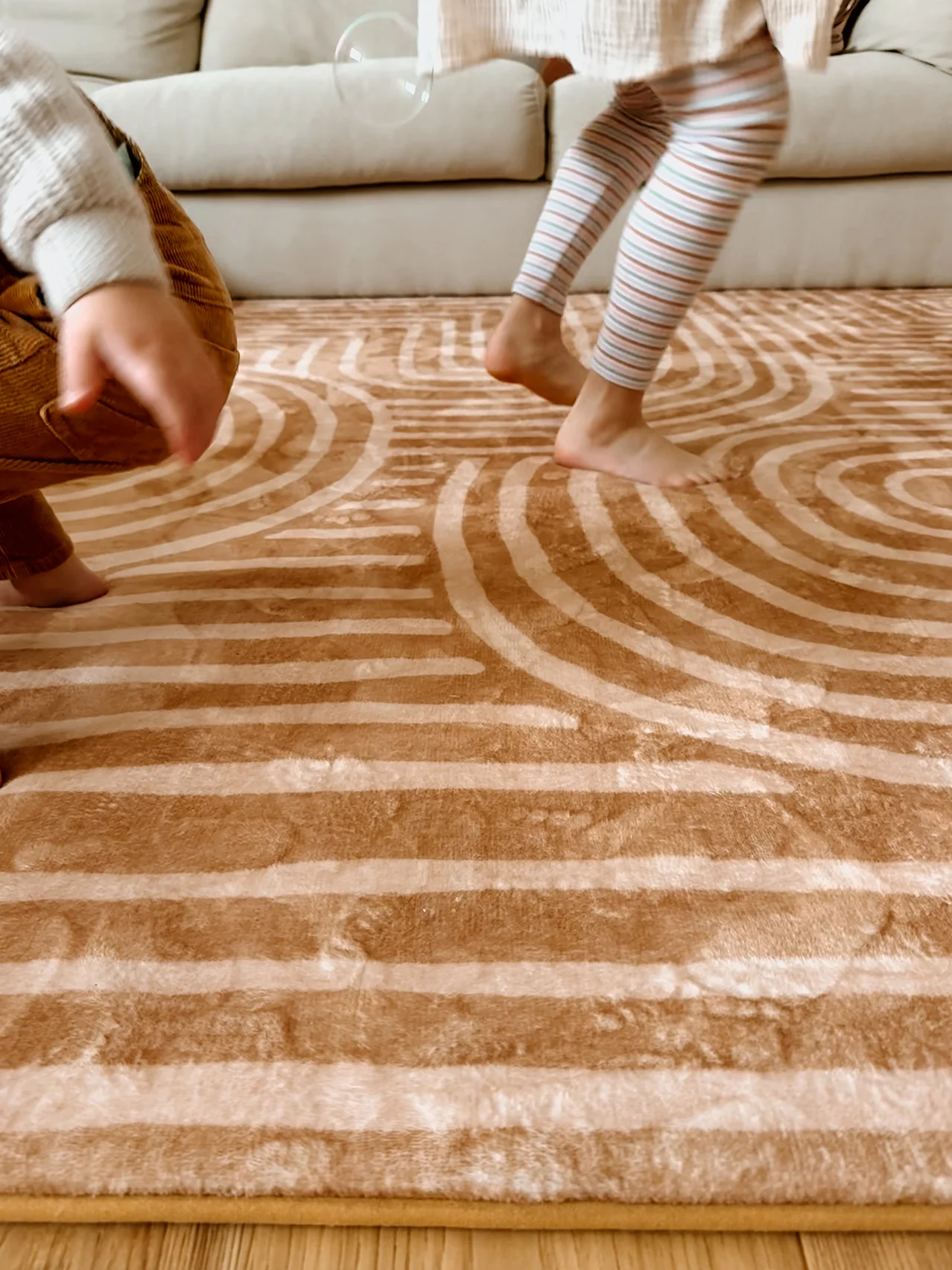 Koru Brown Abstract Rollie Pollie Playmat - Image 3