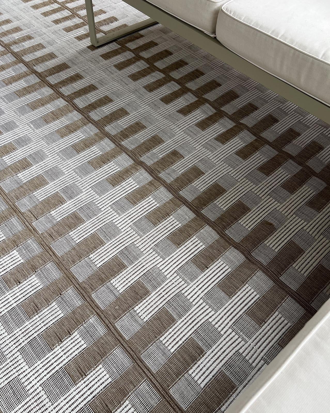 Krystal Brown and Ivory Geometric Flatweave Indoor Outdoor Rug - Image 10