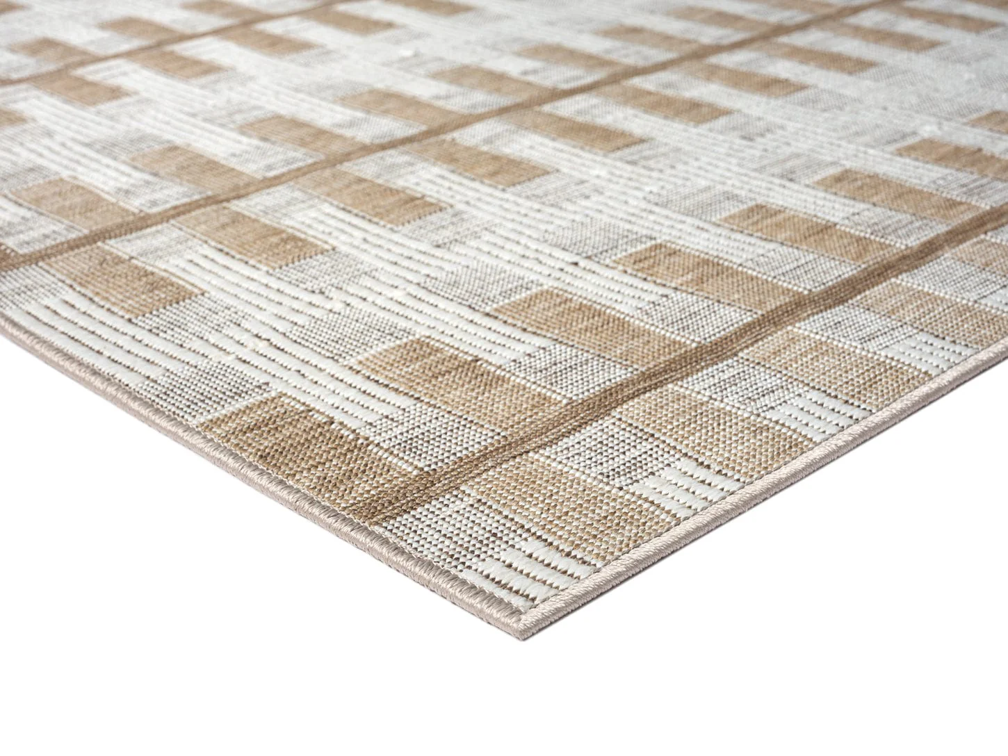 Krystal Brown and Ivory Geometric Flatweave Indoor Outdoor Rug - Image 15