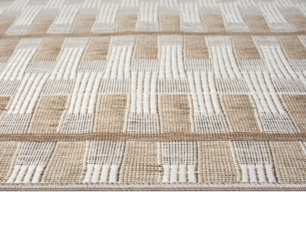 Krystal Brown and Ivory Geometric Flatweave Indoor Outdoor Rug - Image 16