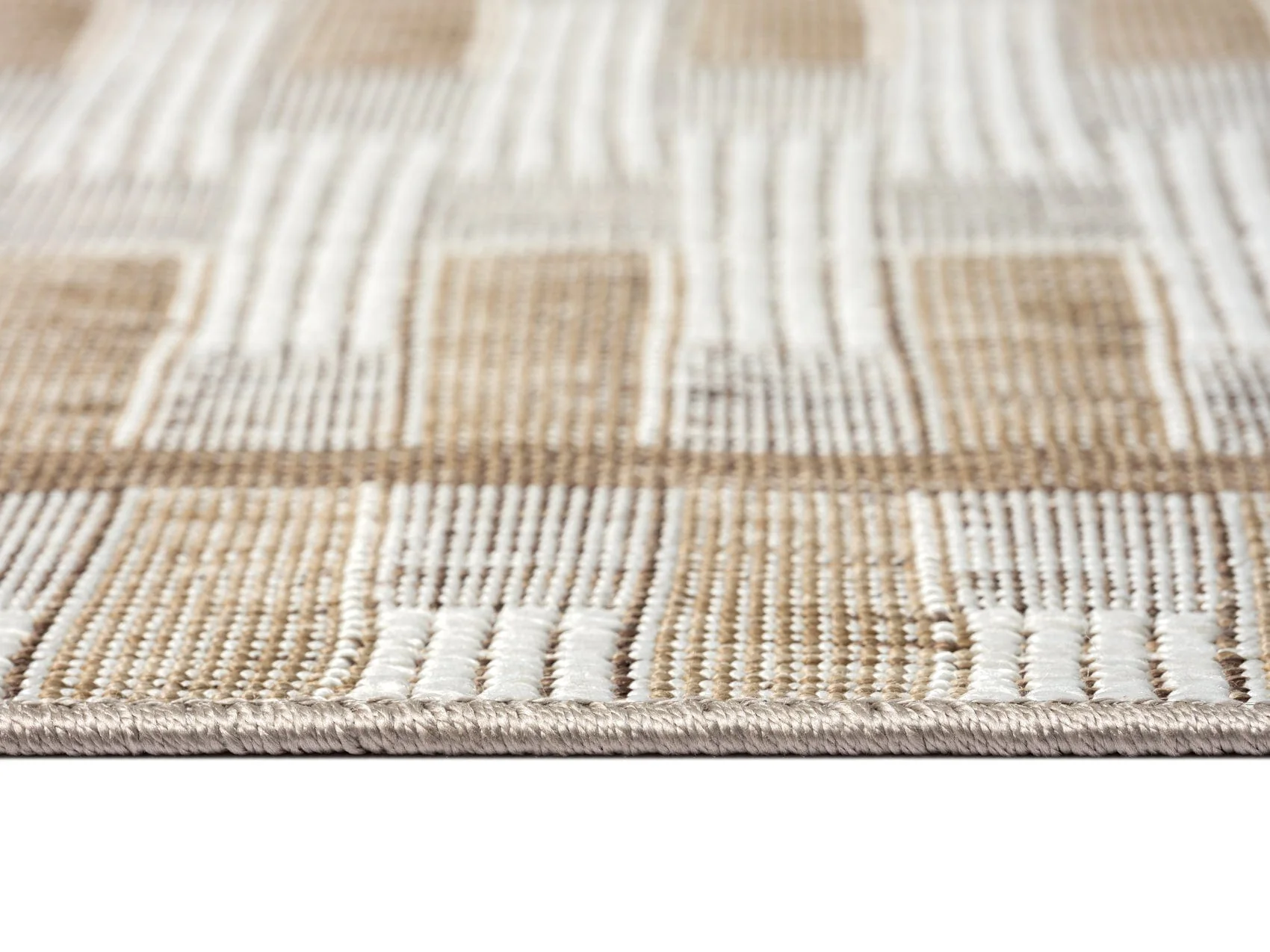 Krystal Brown and Ivory Geometric Flatweave Indoor Outdoor Rug - Image 19