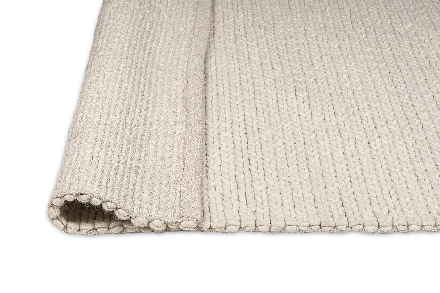 Laila Ivory Braided Wool Rug - Image 17
