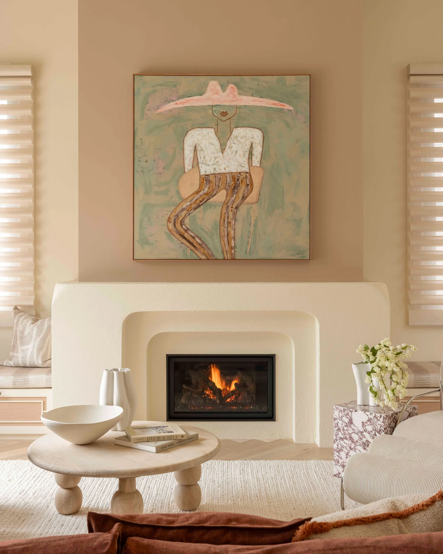 Laila Ivory Braided Wool Rug - Image 3